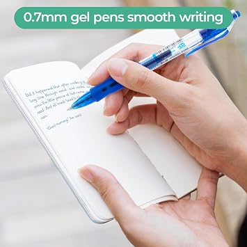 M&G 10 Pcs Multicolor Gel Pens, 0.7mm Colored Pens Medium Point, Quick Dry Retractable Gel Ink Pens Bulk Smooth Writing with Soft Anti-Slip Grip for Journaling Office Supplies School Women Men