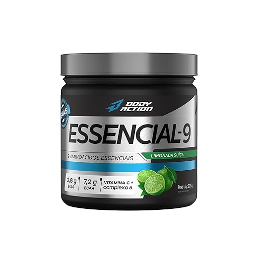 Bodyaction - Essencial 9 EAA Aminoácios Essenciais 225g Sabor Limonada Suiça