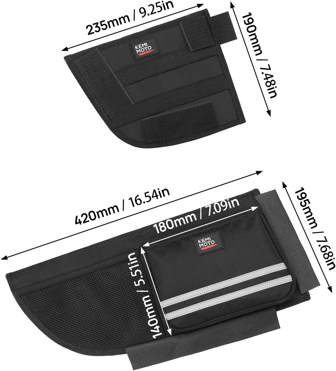 KEMIMOTO Organizer for Tour Pack Storage bag with Mesh Pocket and Dividers Compatible With Touring CVO Road Glide Ultra Limited Tri Glide 2014-2025