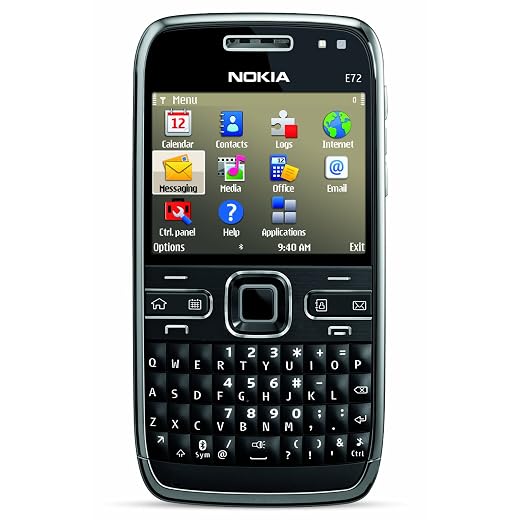 Nokia E72 Unlocked Phone Featuring GPS with Voice Navigation - U.S. Version with Full Warranty (Zodium Black)