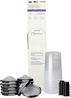 3M PPS 2.0 Paint Spray Gun System Refill Kit with Lids and Liners, 26173, Standard, 22 Ounces, 200-Micron Filter, Use for Cars, Furniture, Home and more,12 Disposable Lids and Liners,16 Sealing Plugs