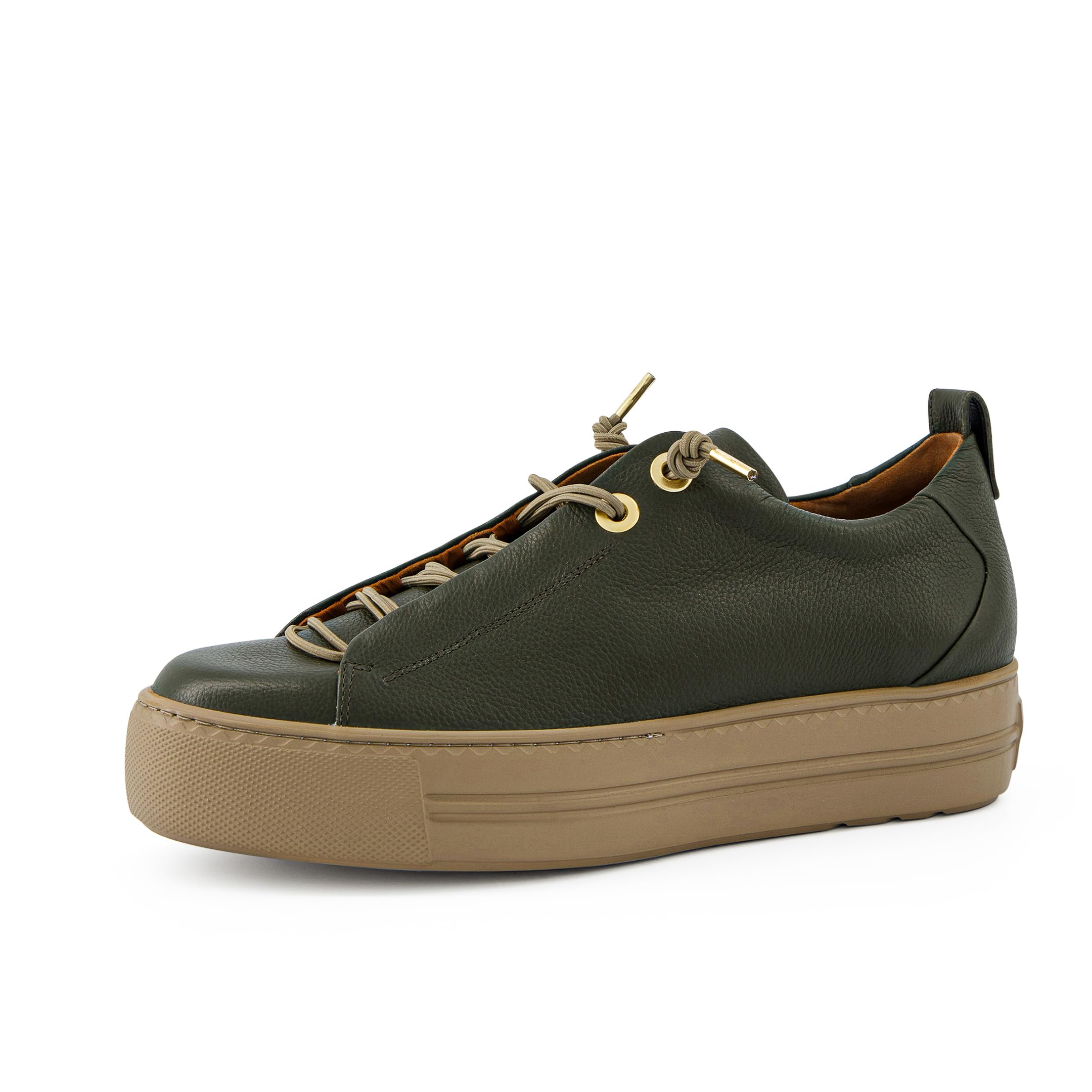 Paul Green Damen Low-Top Sneaker - Turnschuhe mit Komfort-Eva-Sohle - Damenschuhe - Alltag & Büro Sneaker Damen - Grün 42x