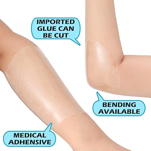 Miniatura 4 de 50 vendajes adhesivos impermeables transparentes, cintas protectoras transparentes para cubrir tatuajes, cintas para vestir en la ducha (6 x 6