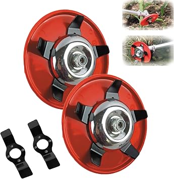 Upgraded Weeding Disc, Universal Weeding Disk, One Blade Replacement Heads, Weed Eater Blades, Weed Wacker Blade, Multifunctional Weeder Plate for Trimmer 2PC