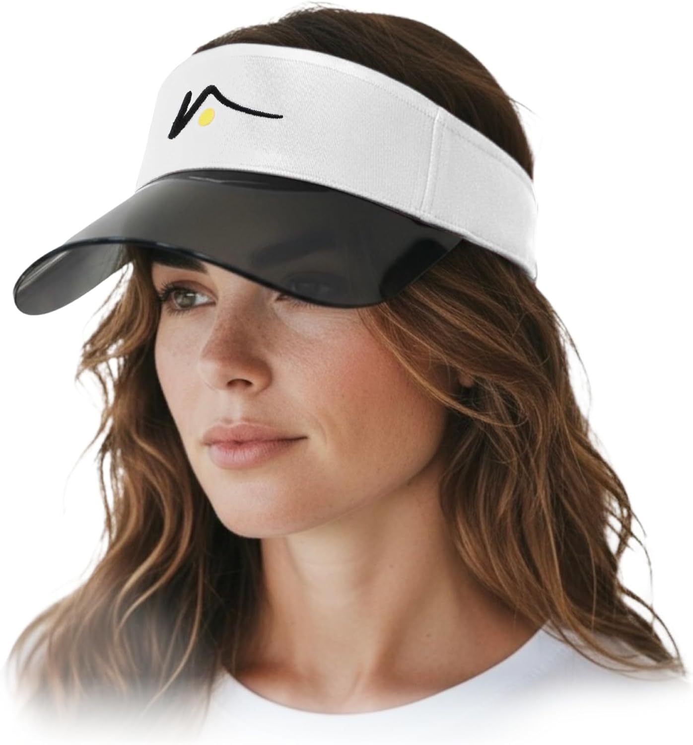 VISTO Transparent Brim Sports Visor – No-Glare UV Sun Protection – Perfect for Golf, Pickleball, Tennis or Just Looking Good