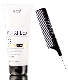 Affinage ASP Luxury Vitaplex Biomimetic Hair Treatment 03 Bond Preserver w/Sleek Comb Vita Plex, Keratin Structure Cuticle 6.8 oz / 200 ml