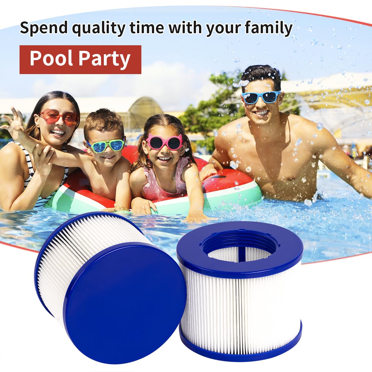 YanBan Typ VI Filter-Ersatz – 2 Stück, Kompatibel Mit GYMAX SPA & Meisten Whirlpools