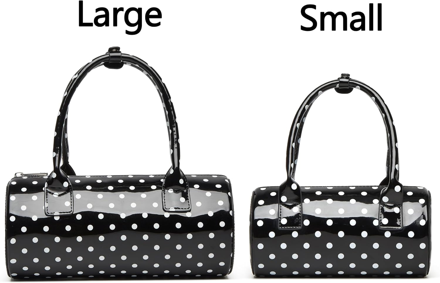 Halemet Women Polka Dot Purse Cute Boston Bag Bowler Crossbody Shoulder Bag