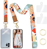 Vista 32 de Cordón cruzado para teléfono celular con correa para la muñeca, cordones de tortuga marina para alrededor del cuello, muñequera con correa ajustable