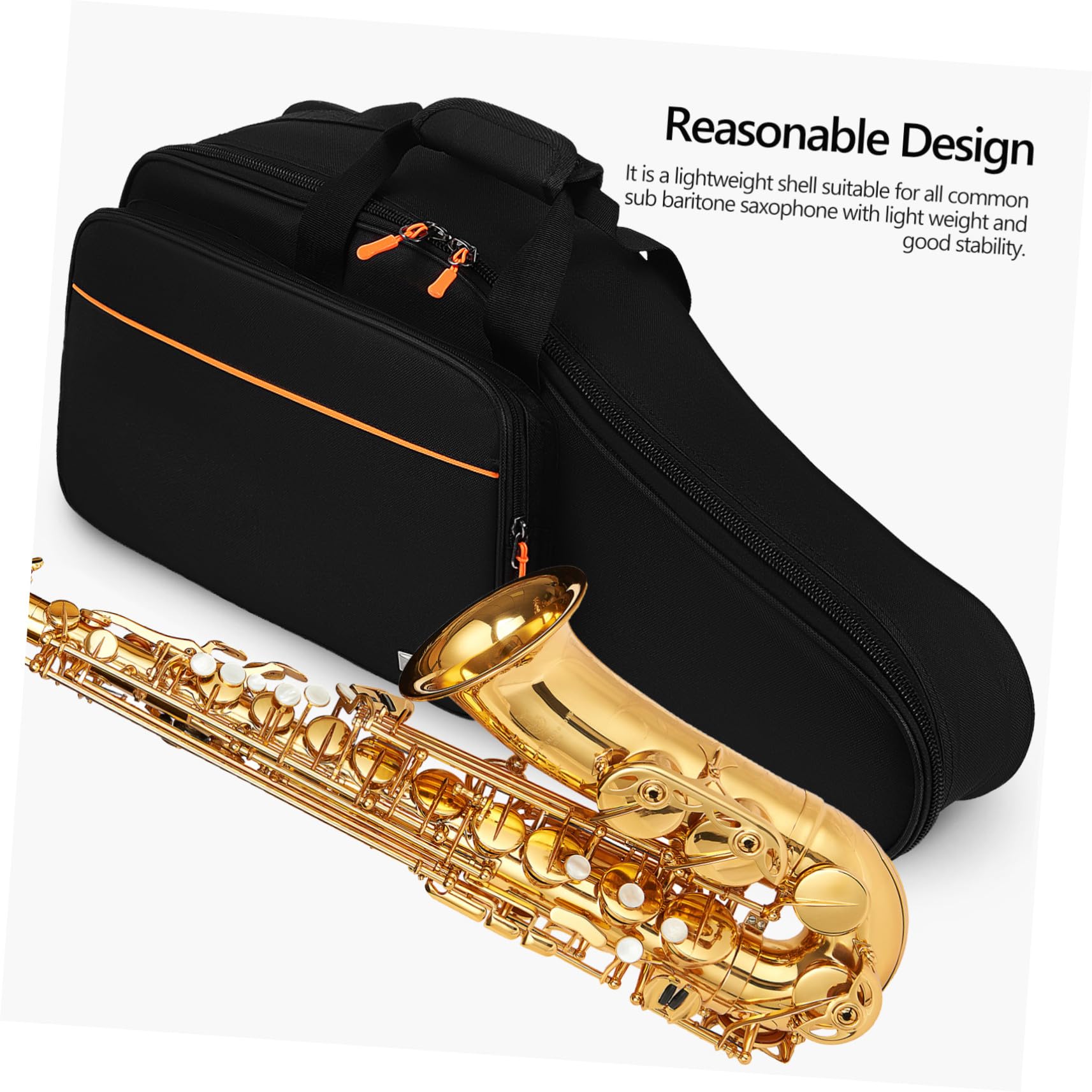 Bolsa para Saxofón Tenor de Tela Oxford Resistente al Desgaste con Doble Correa y Diseño Acolchado para Protección y Transporte Conciertos y Estudios Musicales