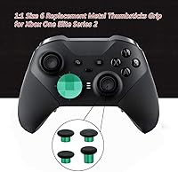Vista 2 de Replacement Thumbsticks, D-pad, Paddles Trigger Buttons for Xbox One Elite Controller Series 2 & Elite Series 2 Core Controller (E-10IN1-Green)