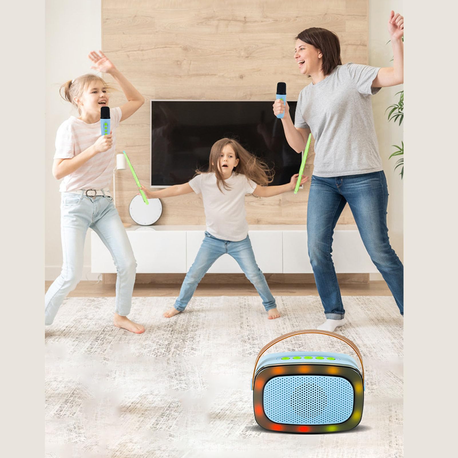 Set di Fusti Elettrici Compatti con Tecnologia di realtà Virtuale per Bambini e Adulti in Qualsiasi Ambiente Design Leggero e Portatile (Verde)