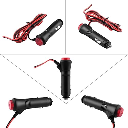 Miniatura 9 de KIMISS Adaptador de enchufe de enchufe de encendido y apagado de 4.9 ft macho de 4.9 ft, interruptor de encendido y apagado de 12 V, 24 V + enchufe