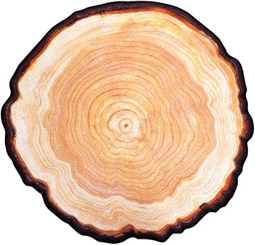 Amazon.com: Veemoon Tree Ring Rug Round Country Style Rug Creative Tree ...