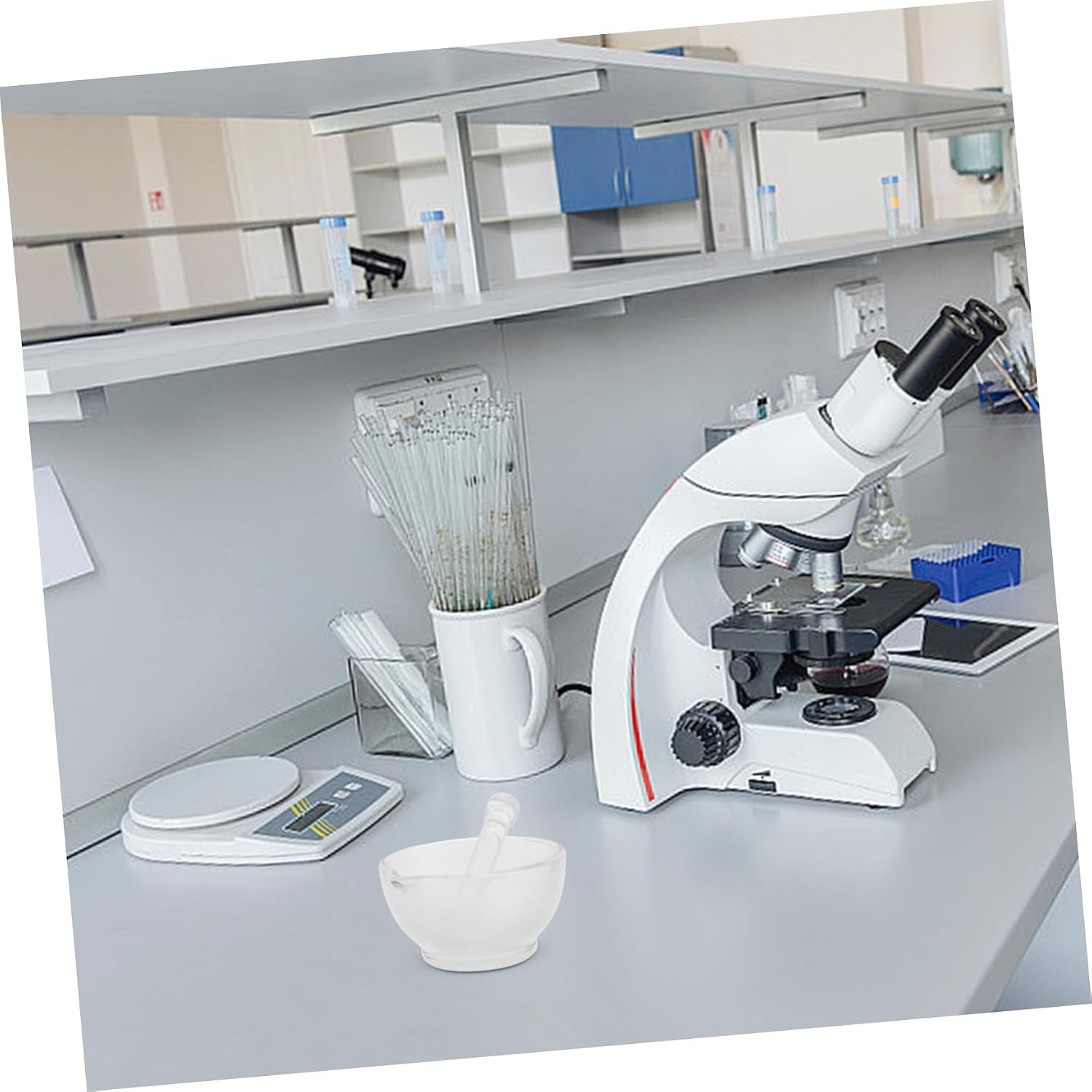 Glass Mortar and Pestle Bowl for Lab Grinding Use