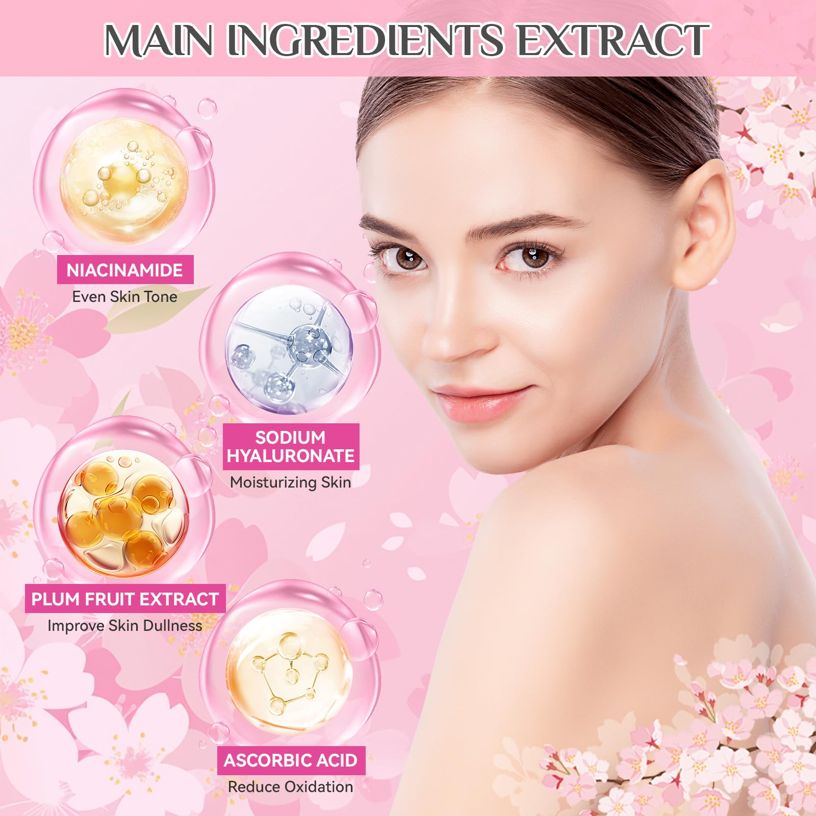 9Pcs Bath and Body Gift Set for Women & Girls, Cherry Blossom Bath and Body Gift Set including Body Wash, Lotion, Soap - Image 3