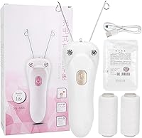 Sunicon Gold USB Rechargeable Facial Threading Epilator - Cordless Cotton Thread Hair Removal for Face, Body, Legs & Arms