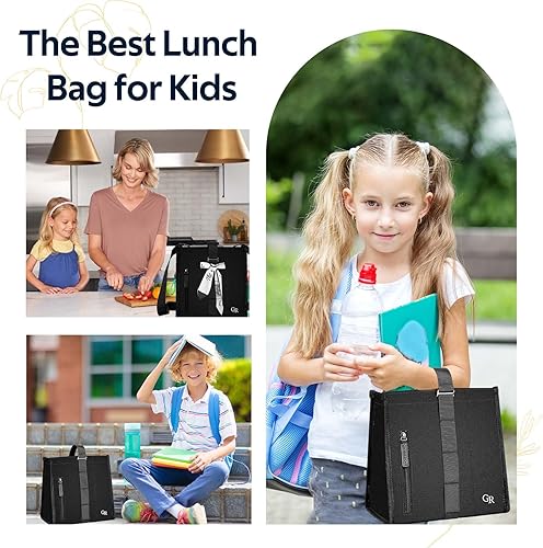 Miniatura 6 de Lonchera para mujeres y niñas, aislada, a prueba de fugas, impermeable, ligera, reutilizable, para el trabajo, picnic, regreso a la escuela,