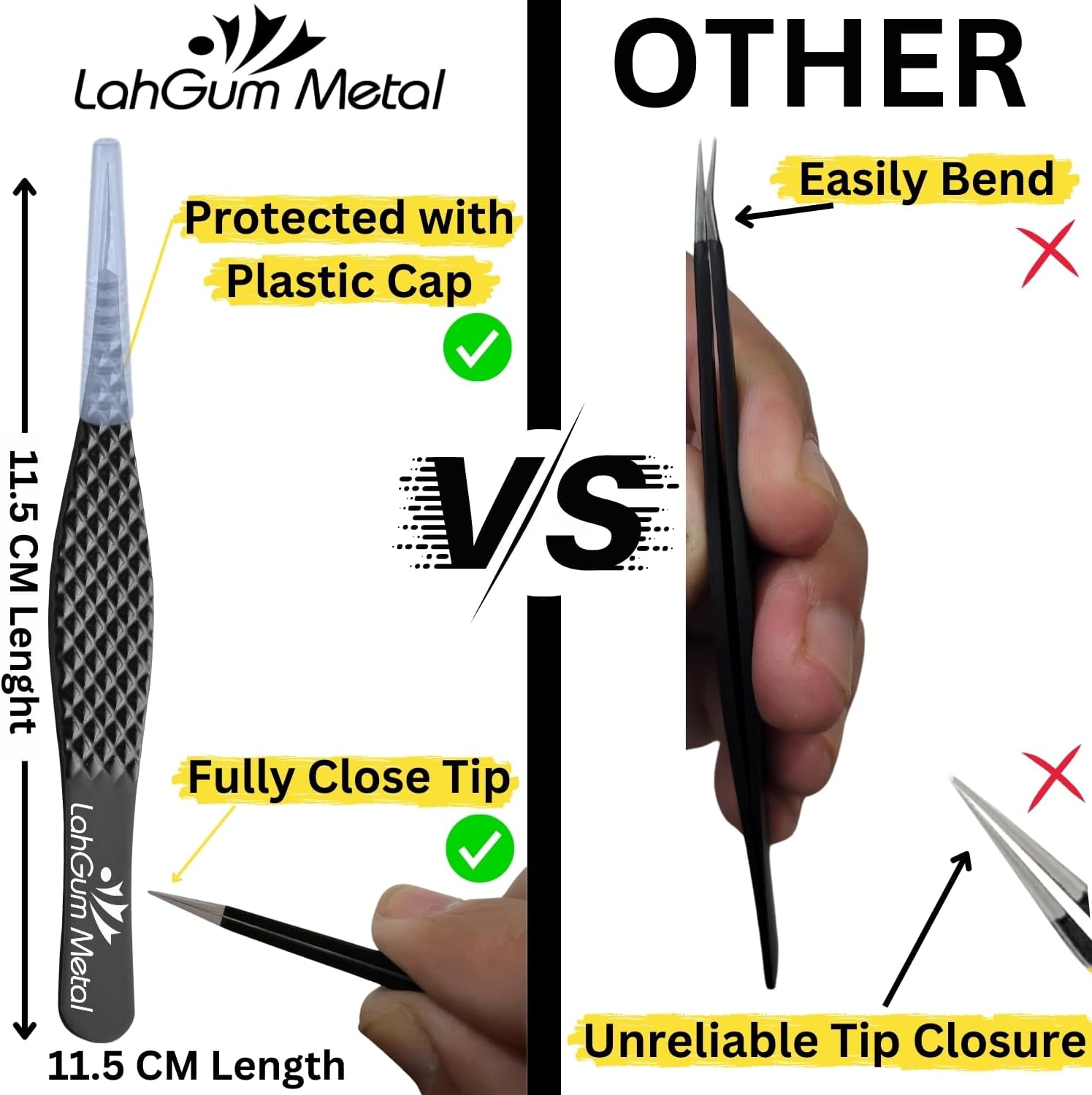 Super Sharp Pointed Tweezers Precision Best Splinter Removal, Ultra Plucking Fine Pointy Eyebrow Tweezers for Women Facial Hair Chin Removal Face Men