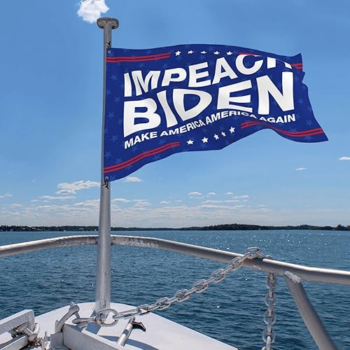Miniatura 5 de Banderas para habitación de adolescentes y niños Impeach, Biden-Make America America Again, decoración de porche, accesorios de dormitorio al aire