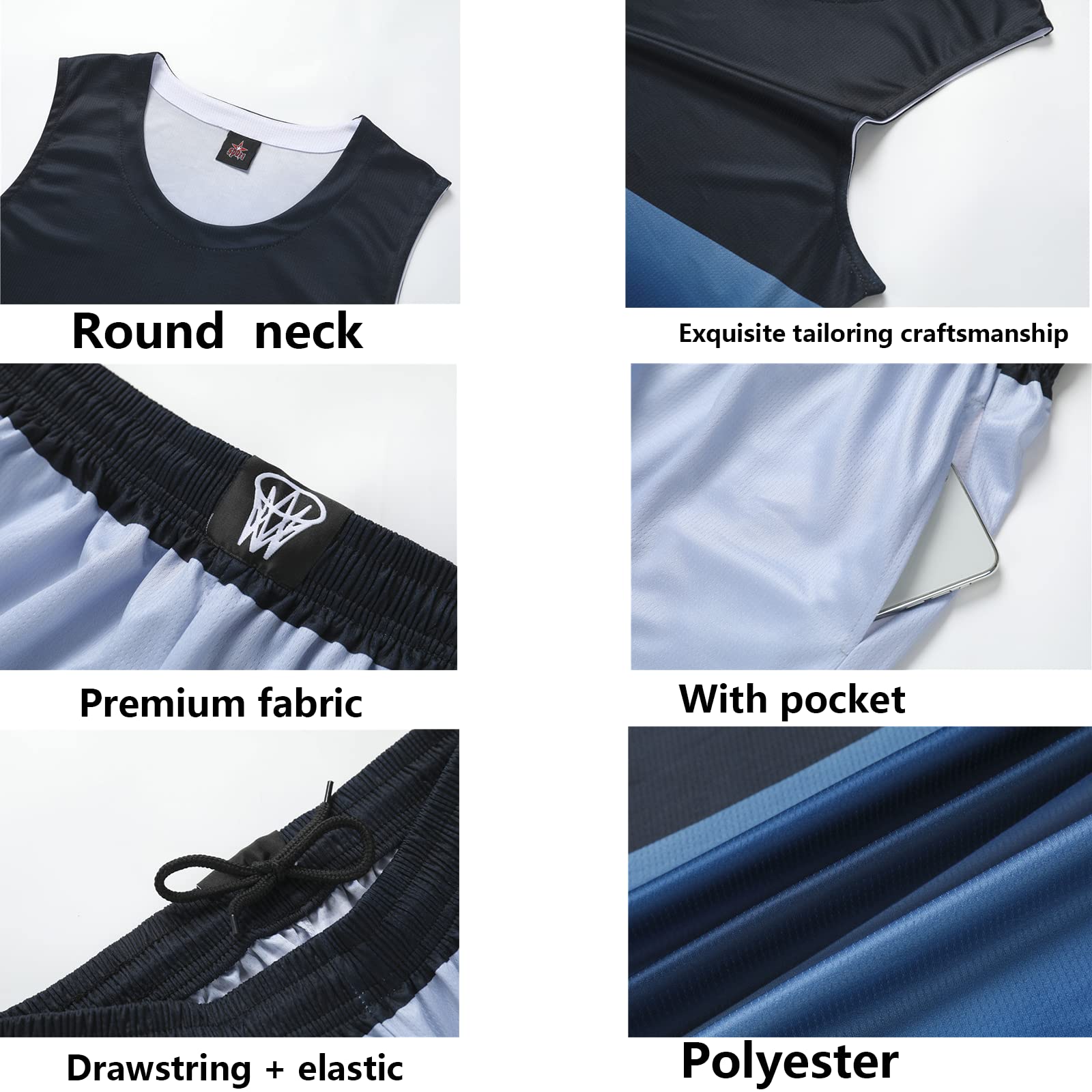 LAIFU Custom Basketball Jerseys and Shorts-Personalized Basketball Costume for Men Women Kids-Customized Basketball Shirts Set with Your Name Number Team and Logo (Grey)