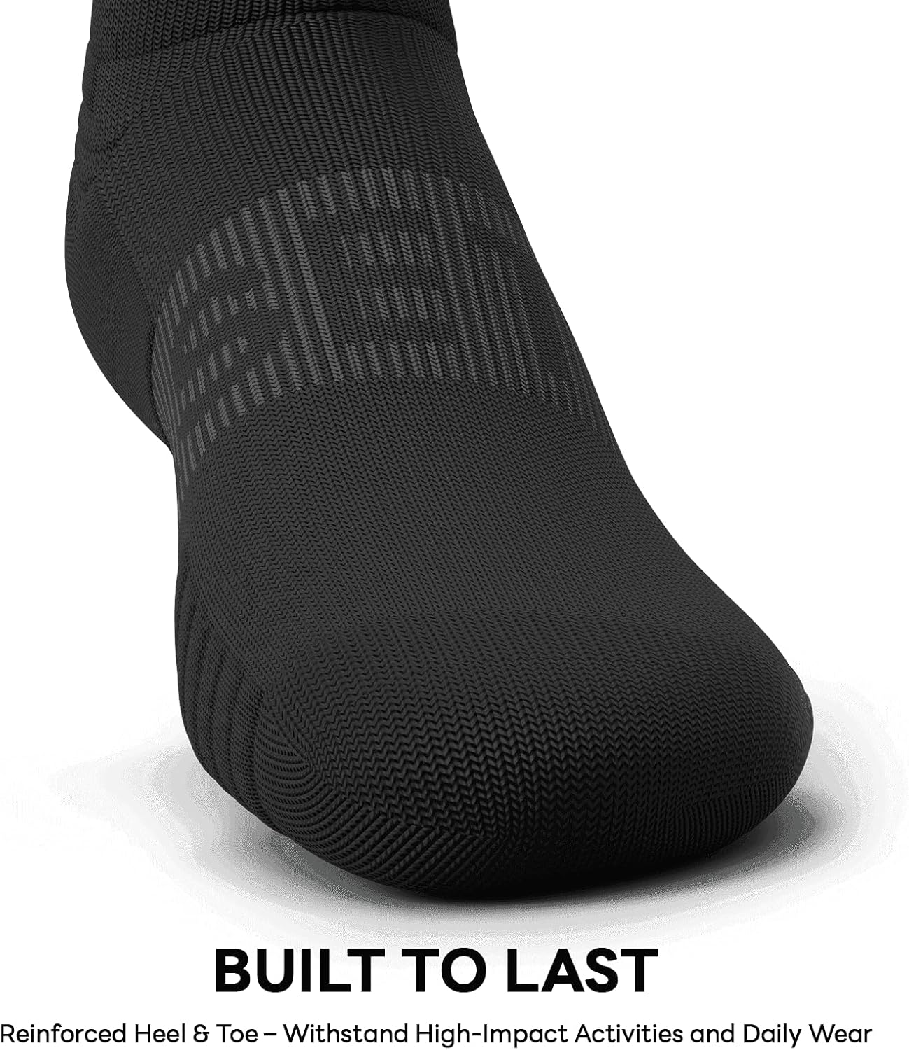 6 Pairs Ankle Compression Socks Men Women 15-20mmHg Cushioned Low Cut Athletic Arch Support Travel Plantar Fasciitis - Image 7