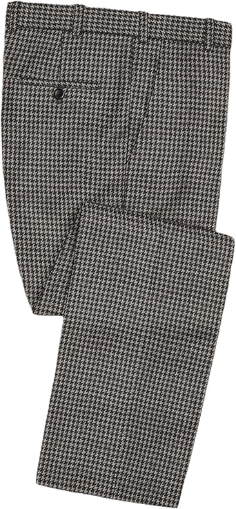 Wemaliyzd Vintage Houndstooth Pants for Men Relaxed Fit Elastic Waist