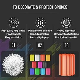 PSLER 72 PCS Spoke Skins Spoke Trim Wrap Decoration Protector Pipe Motocross Pit Dirt Bike Aaccessories Orange