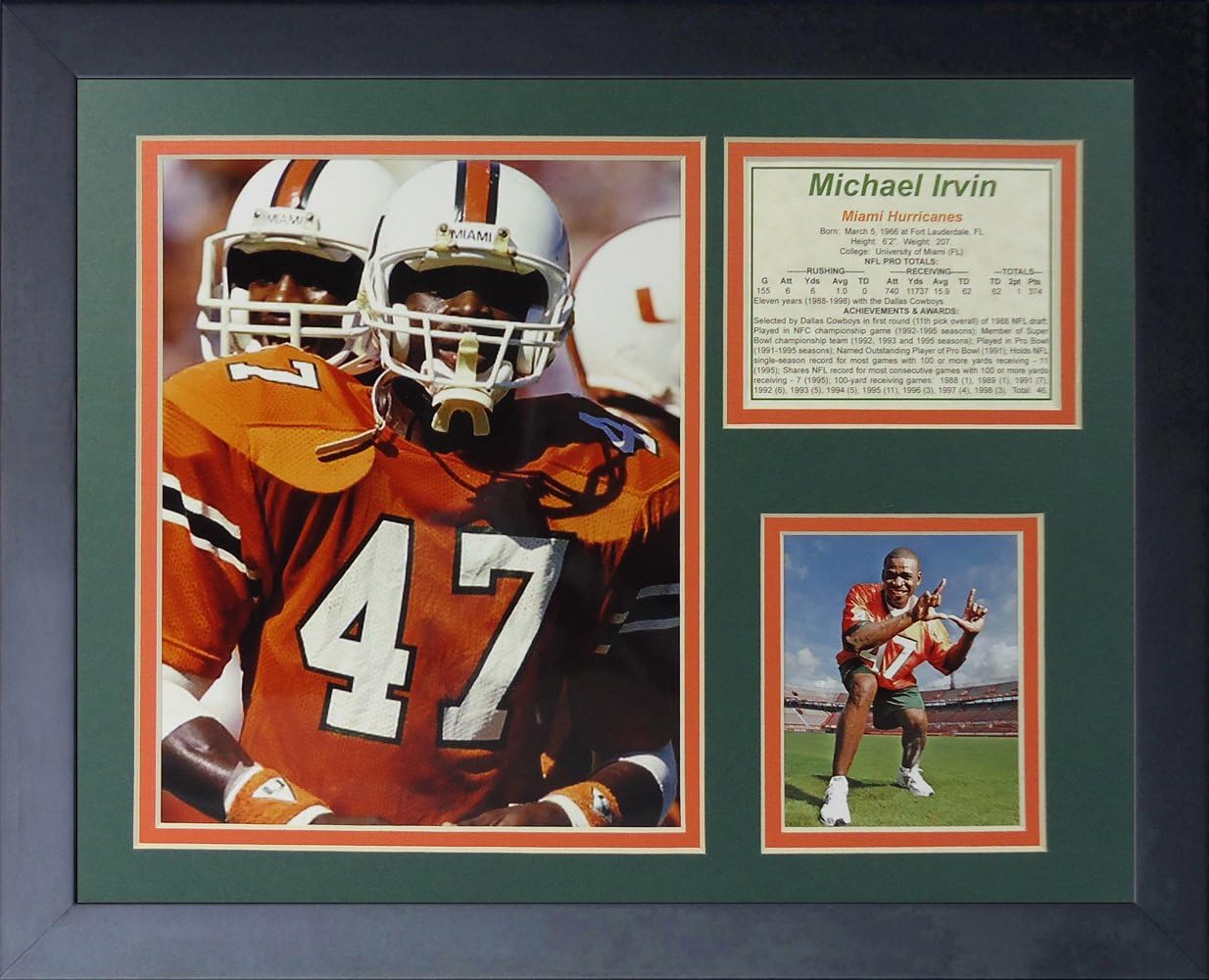 Michael Irvin Miami Hurricanes Collage Photo Frame, 11" x 14"