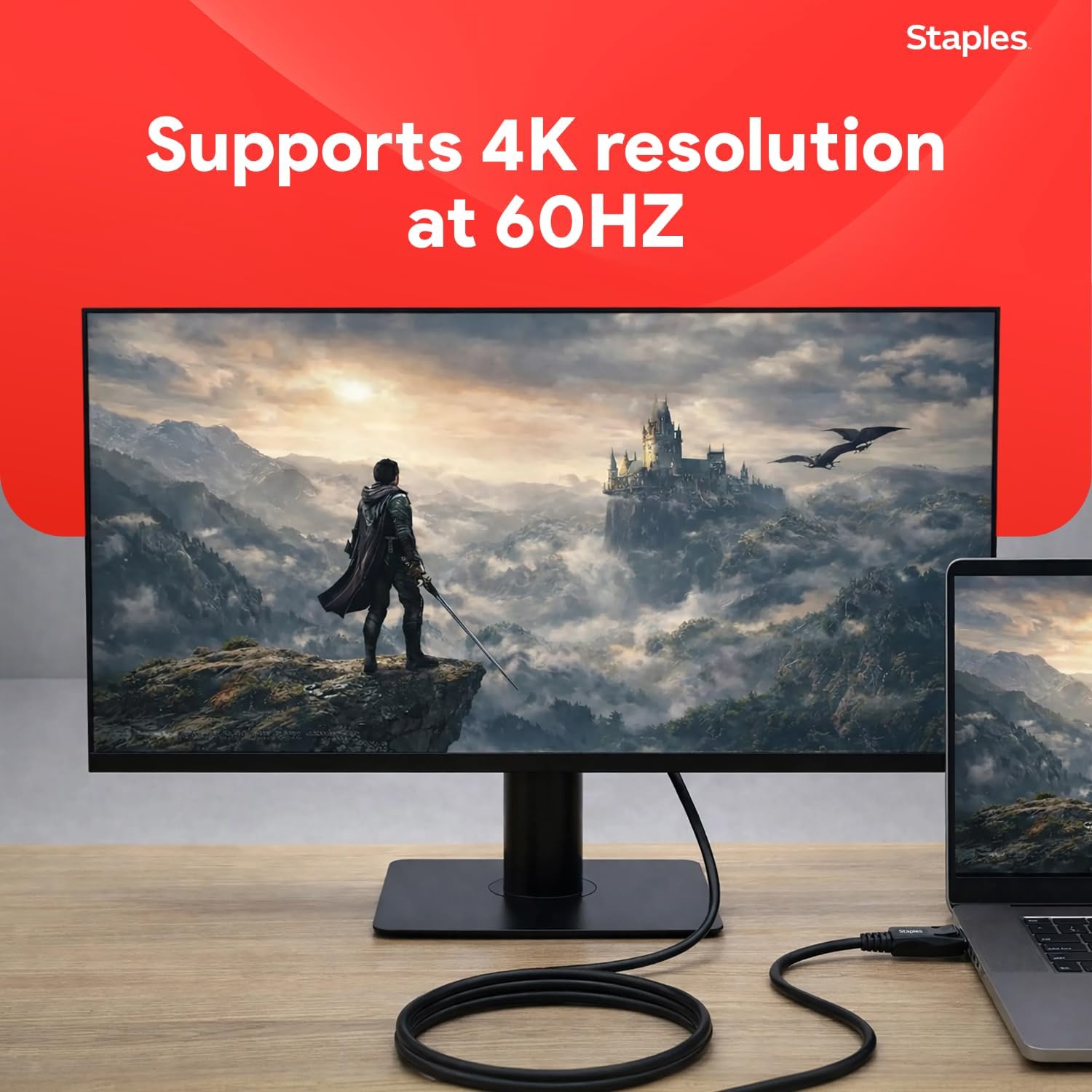 DisplayPort to DisplayPort Cable – 6 ft. Male‑to‑Male Audio/Video Cord for Monitors, PCs, Laptops & Graphics Cards, Black, 10‑Pack