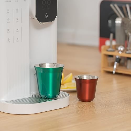 Miniatura 7 de 2 tazas de café de acero inoxidable con aislamiento al vacío de doble pared de 2.7 oz5.4 oz taza de café para beber taza de café 2.7 fl oz5.4 fl oz