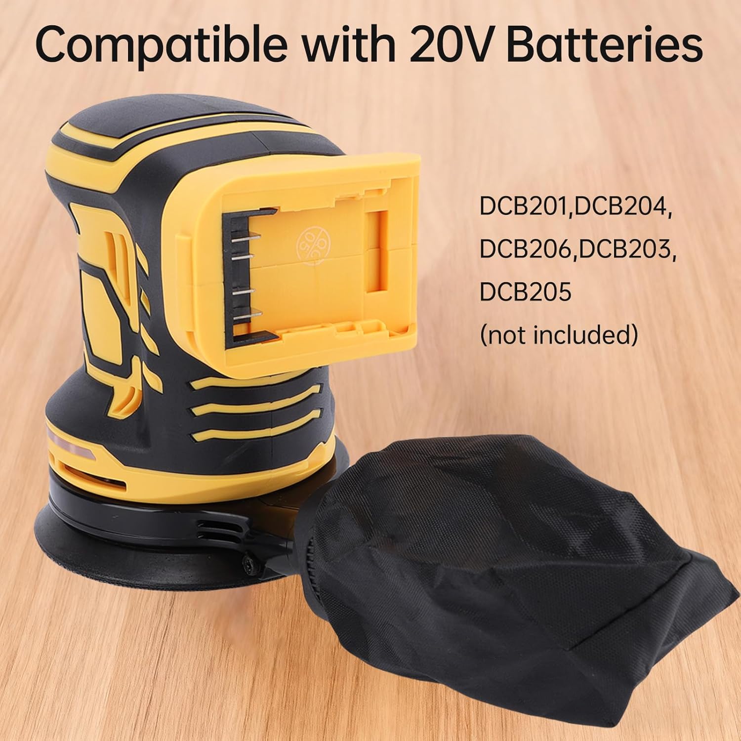Asixxsix 20V Cordless Sander, 5 Inch Random Orbit Sander with LED Battery Indicator and Detachable Tray, for Wood Sanding Car Polishing Metal rusts Removal Furniture Polishing