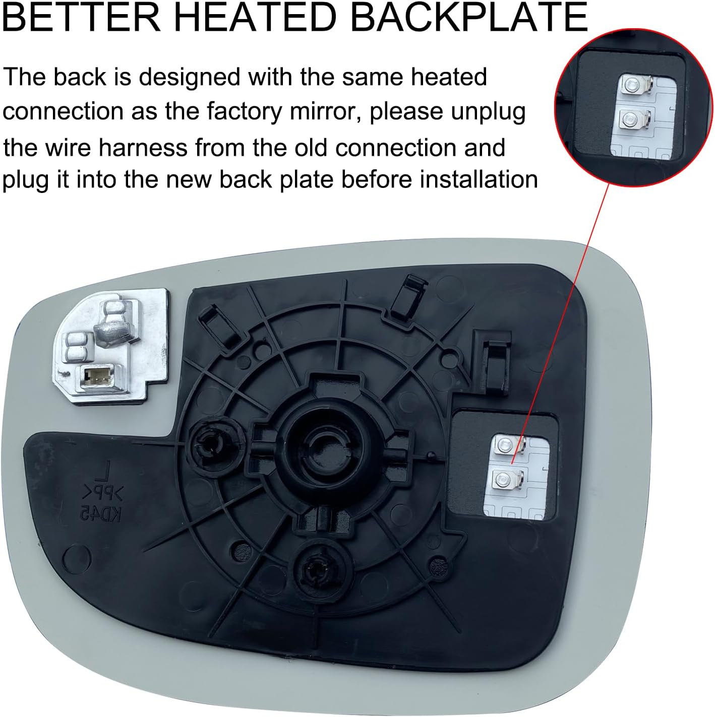 Passenger Side Mirror for Mazda CX5 2017-2025 CX9 2016-2023 with BSD Heated Right Side Mirror Glass Replacement