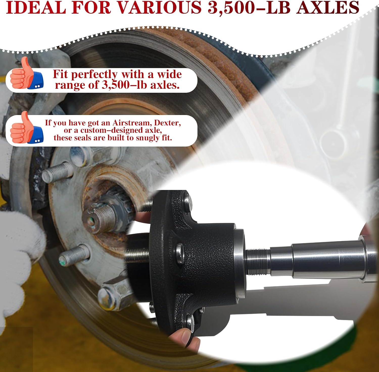 10pcs Trailer Hub Wheel Grease Seal 171255tb 3500 Lb Wheel Seal Trailer Hub Seal 1.719'' X 2.565'' with 10 Pins for Dexter 010-019-00 (10-19),Transcom 171255tb,National 473336,NOK AD2548EO