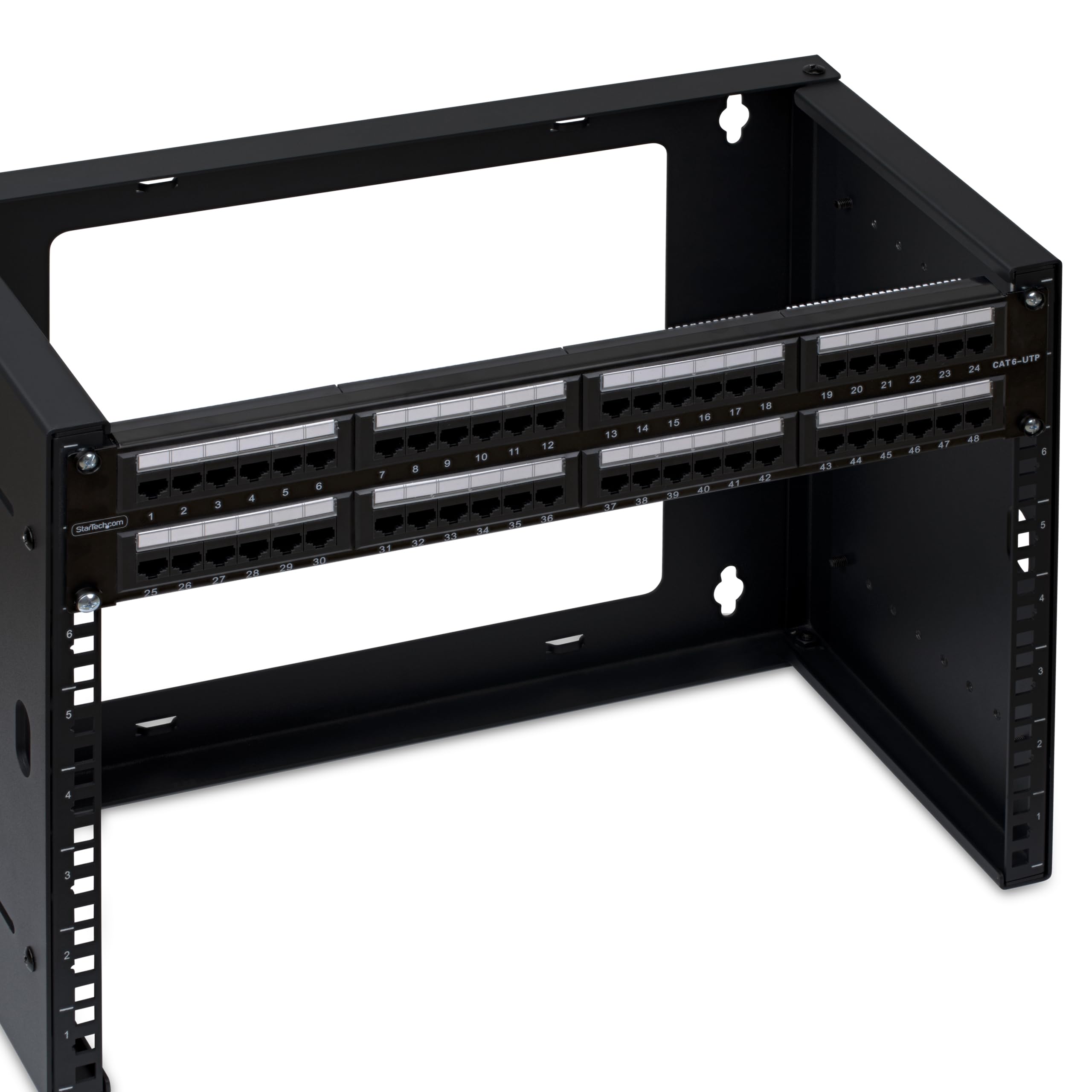 StarTech Pannello Patch Cat6 48 Porte 2U, UTP, 110 Punch-Down (CPANEL48) | Montabile su Rack, Connettori RJ45