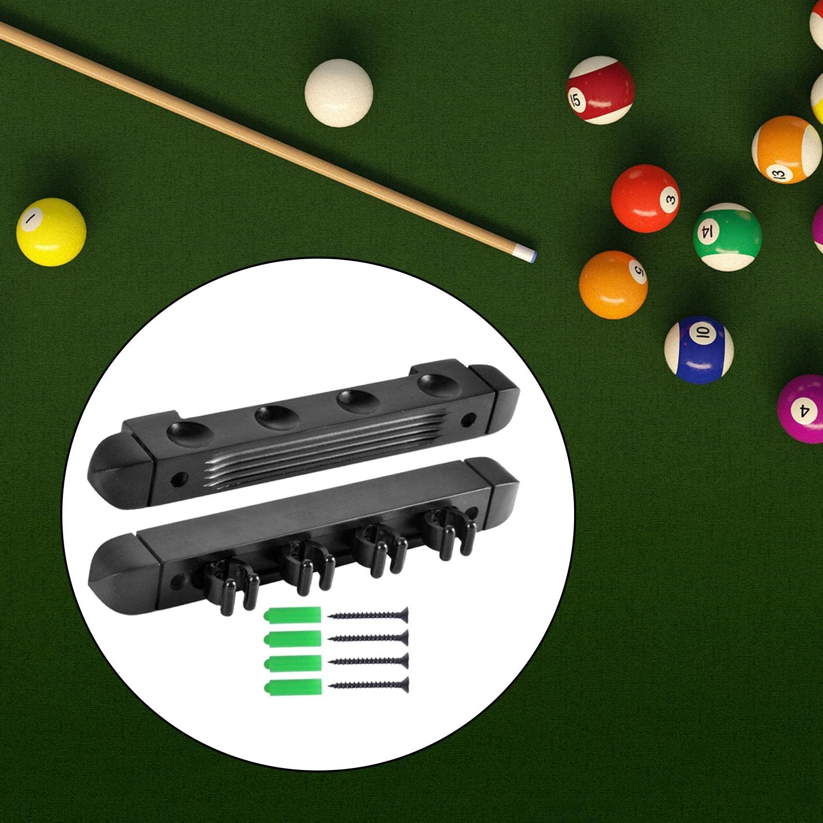 SM SunniMix Porte-queues Noir Mural 4 Porte-Queue De Billard Support Accessoires