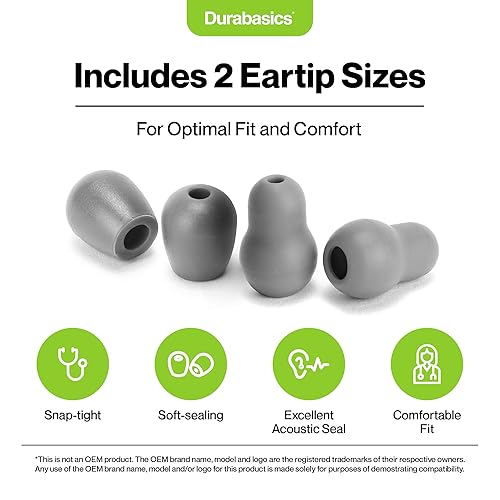 Miniatura 4 de Durabasics Reemplazo de puntas de oreja para estetoscopio Littmann - Compatible con puntas de repuesto Littman, piezas de estetoscopio, piezas de