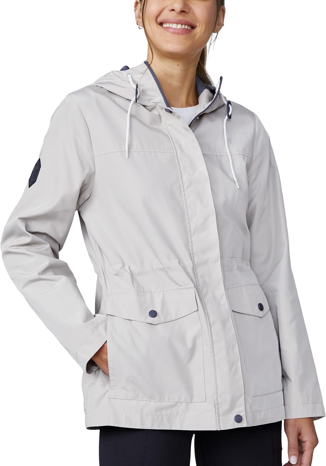 Free Country Womens Raincoat Jacket Water & Wind Resistant and Warm Lightweight Anorak Rain Jacket Hiking Outdoor-Rain Away