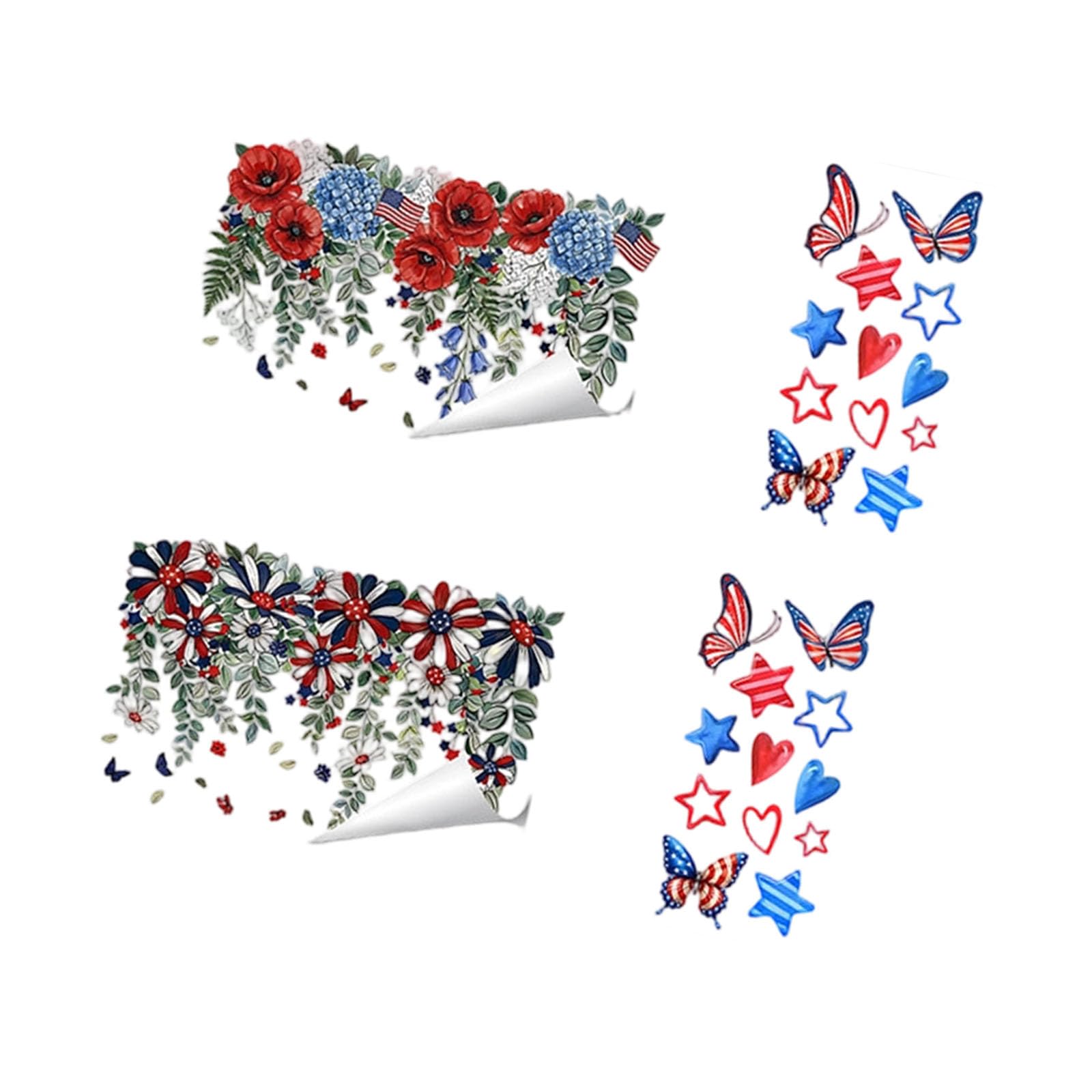 our fave Statics Cling Window Decal US Flag Design Easy to Apply and Remove Party Window Clings for Festival Decors Party Clings