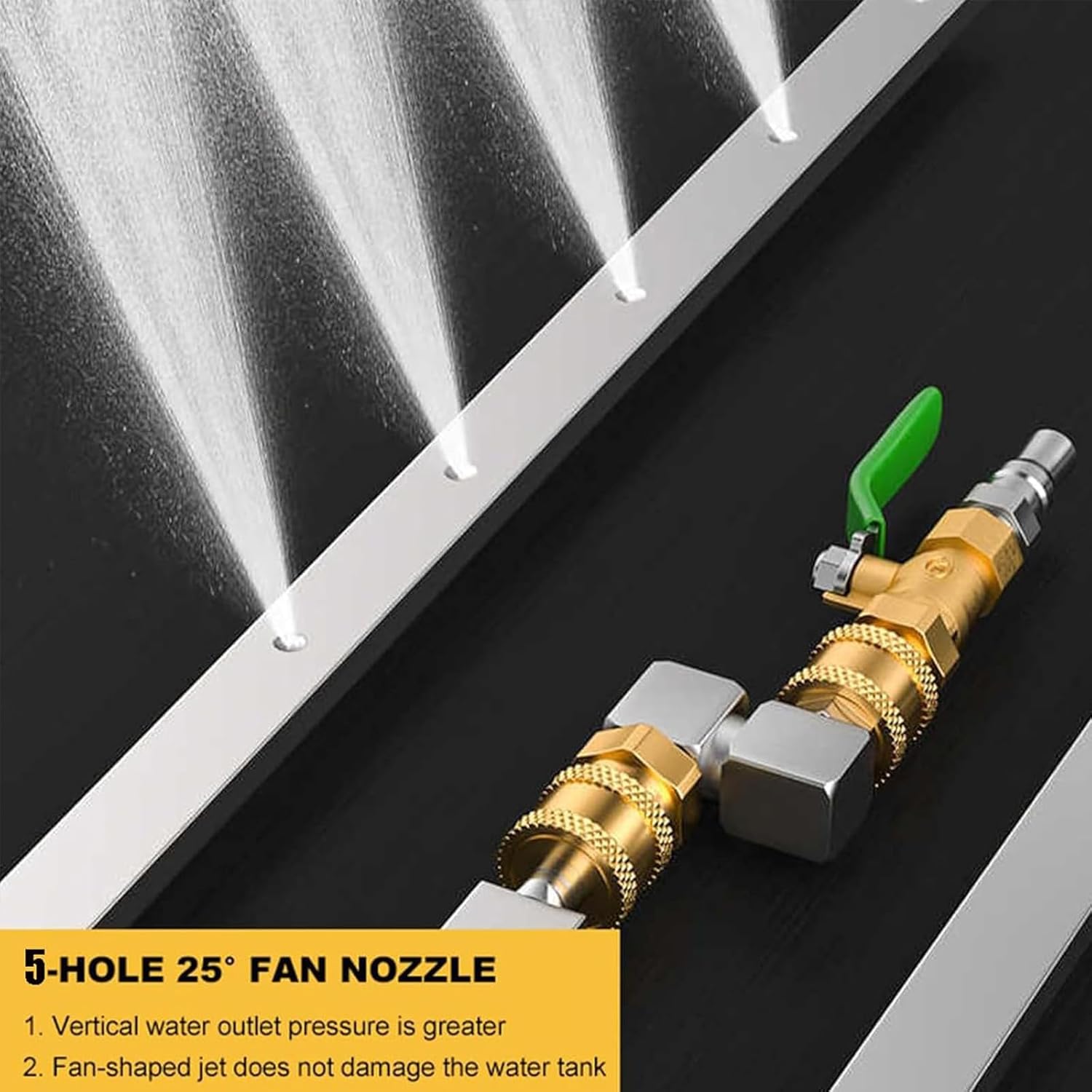47’’/39‘’/32’’/24”Pressure Radiator Cleaning Wand– 4500 PSI High-Pressure Washer Tool with Dual-Use Water/Air Flush, Quick Connect & Cleaning Brush for Car, Truck, and RV Cooling Systems (47‘’)