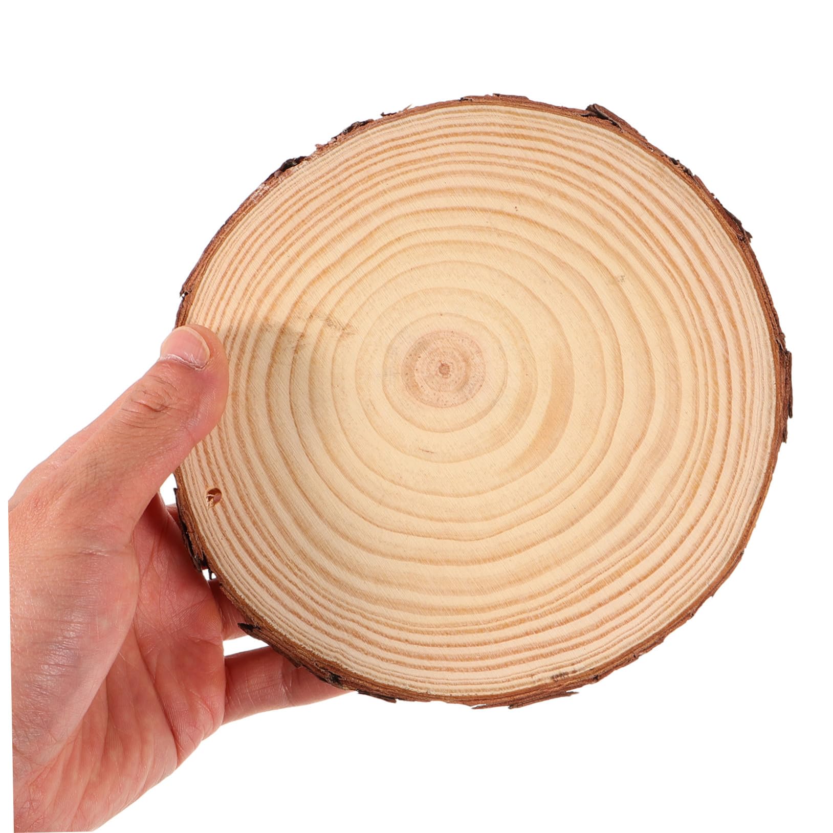 Veemoon 5 Stück Teiliges Runde Holzscheiben Ø Naturbelassen mit Rinde Stabile Kiefern holzscheiben für DIY Basteln Malen Tischdeko Untersetzer Vielseitig für Hochzeit und Wohnaccessoires