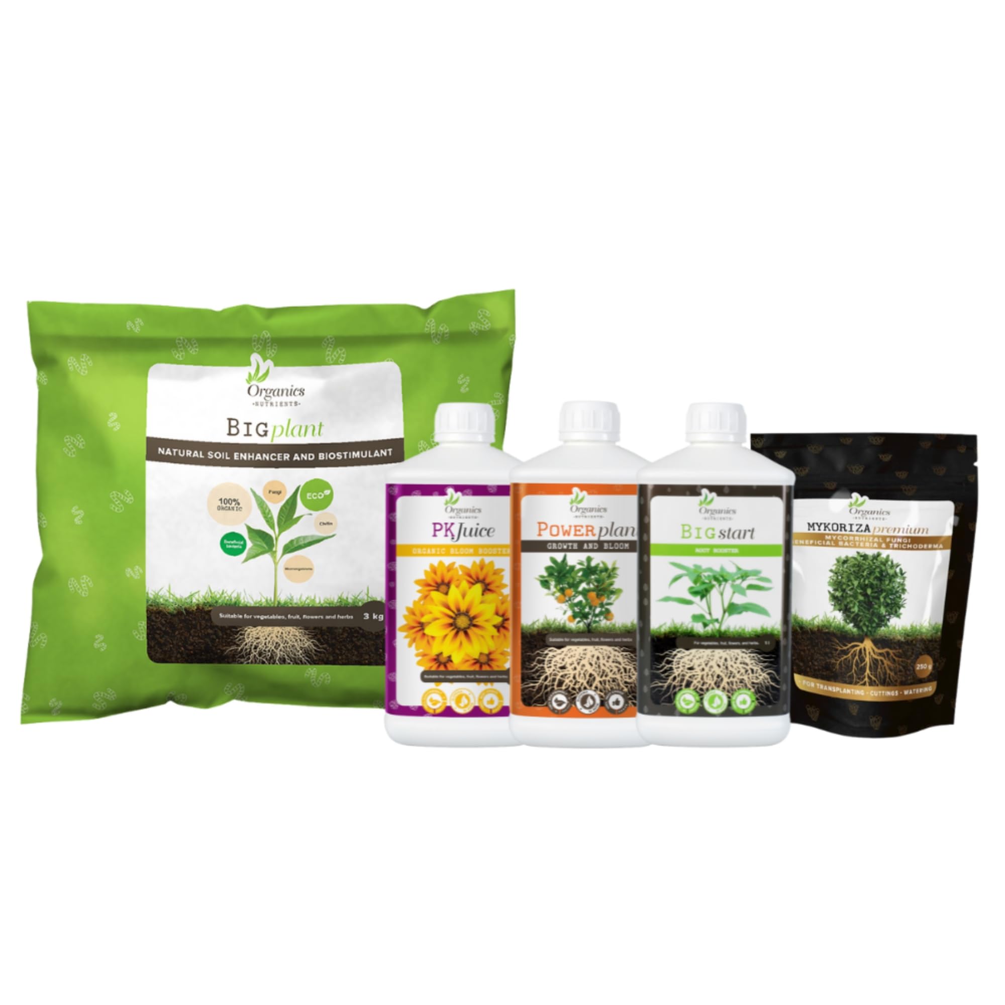 Big Box – organischer Dünger & Pflanzendünger für Gemüse, Kräuter & Blumen – 5-teiliges Set für Wachstum, Blüte & Wurzeln – für 20–50 Pflanzen