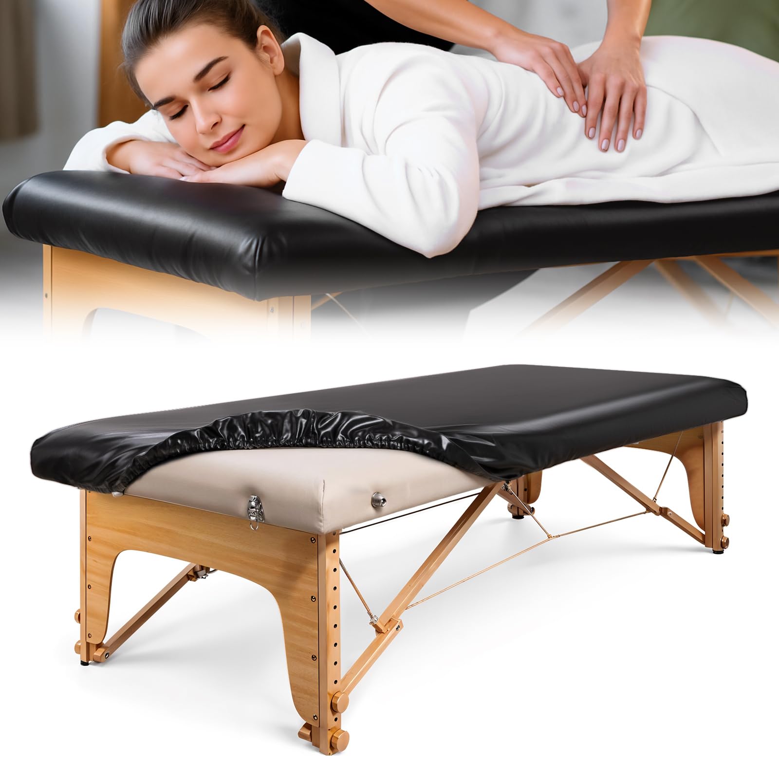Amazon.com : PU Leather Massage Table Cover Fitted with Elastic