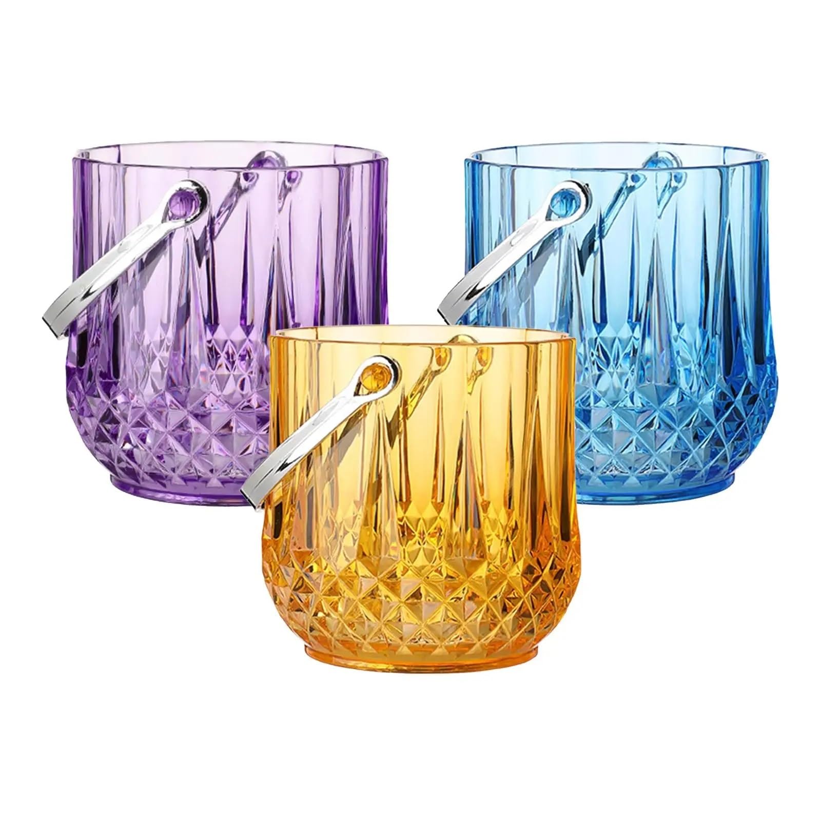 Cubo de Hielo Enfriador de Bebidas Cubo de Vino Cubo de Cerveza Cubo Enfriador de Bebidas Cubo de Hielo for Clubes de champán Fiestas Pub per Casa, Bar(Yellow)
