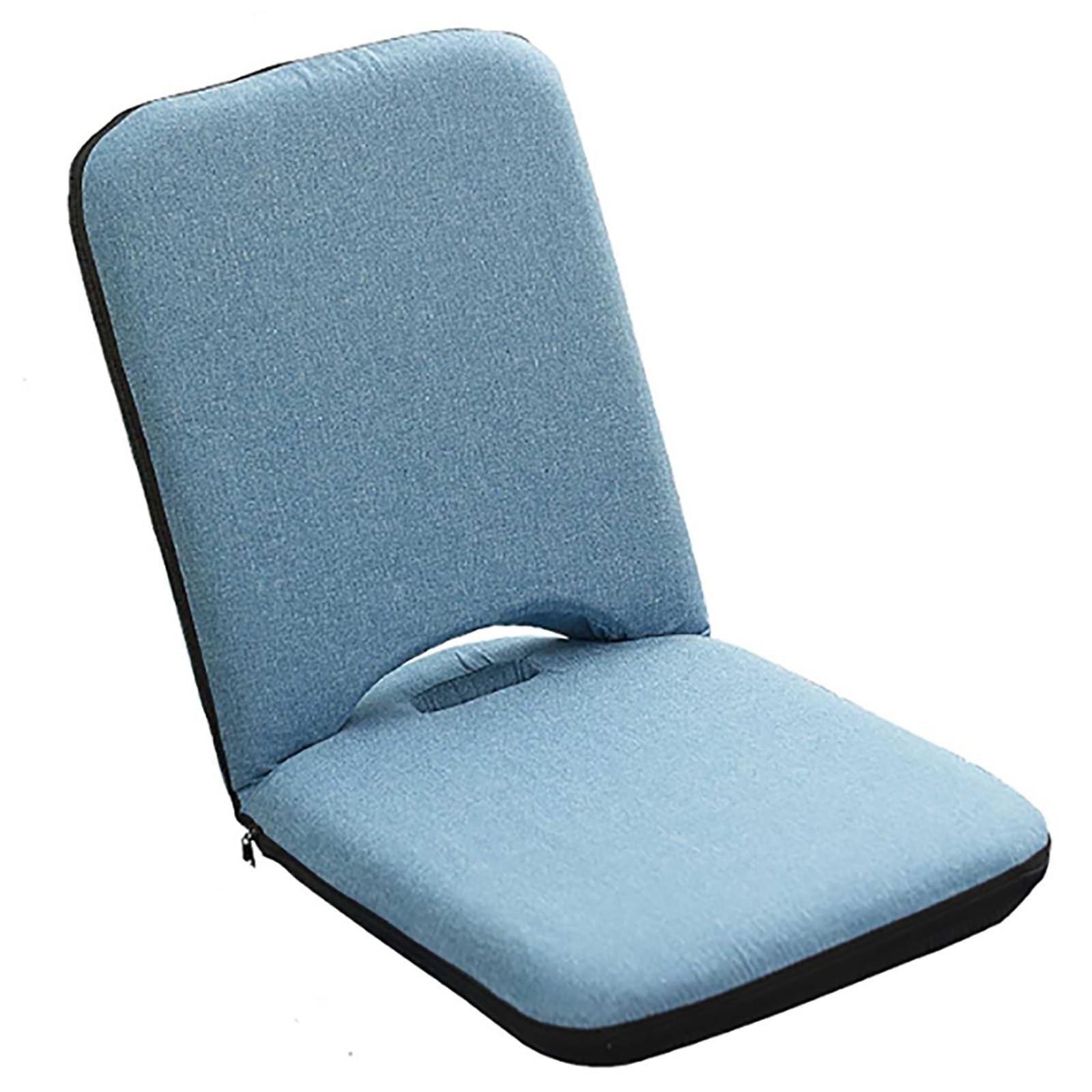 Silla de Suelo portátil, Asiento de Suelo Ajustable con Respaldo, 5 ángulos, Silla de meditación Plegable, Silla Tatami para Acampar en Interiores y exteri