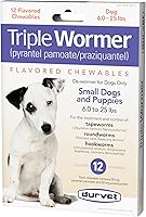 Vista 1 de Durvet Paquete de 12 tabletas Triple Wormer para cachorros y perros pequeños