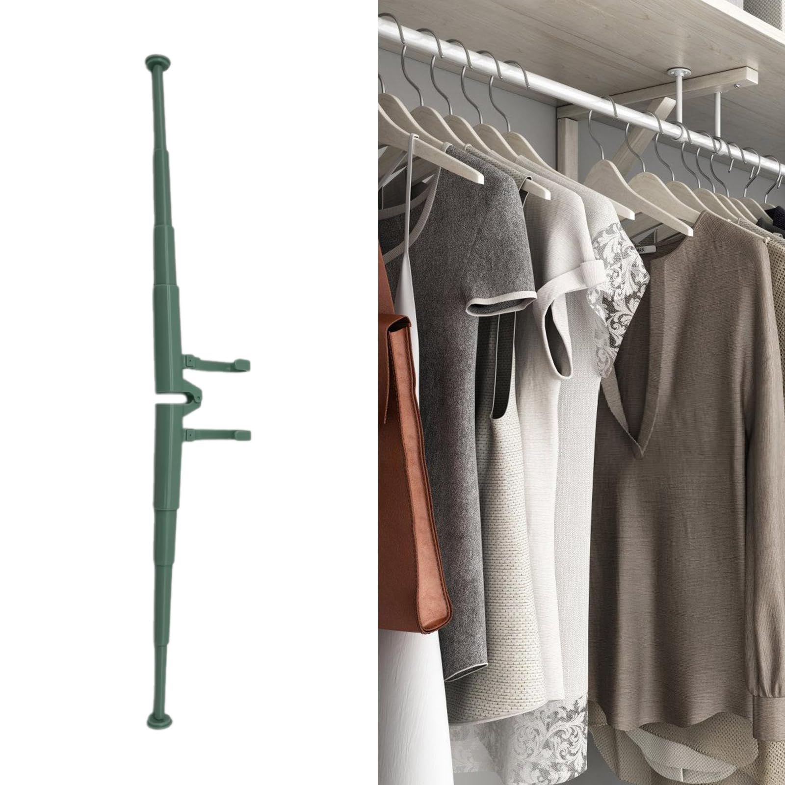 Aus 4 verstellbaren Stretch Kleiderbügeln, platzsparender Kleiderständer, erweiterbarer Wäschebügel für die Aufbewahrung von Kleidung auf Reisen
