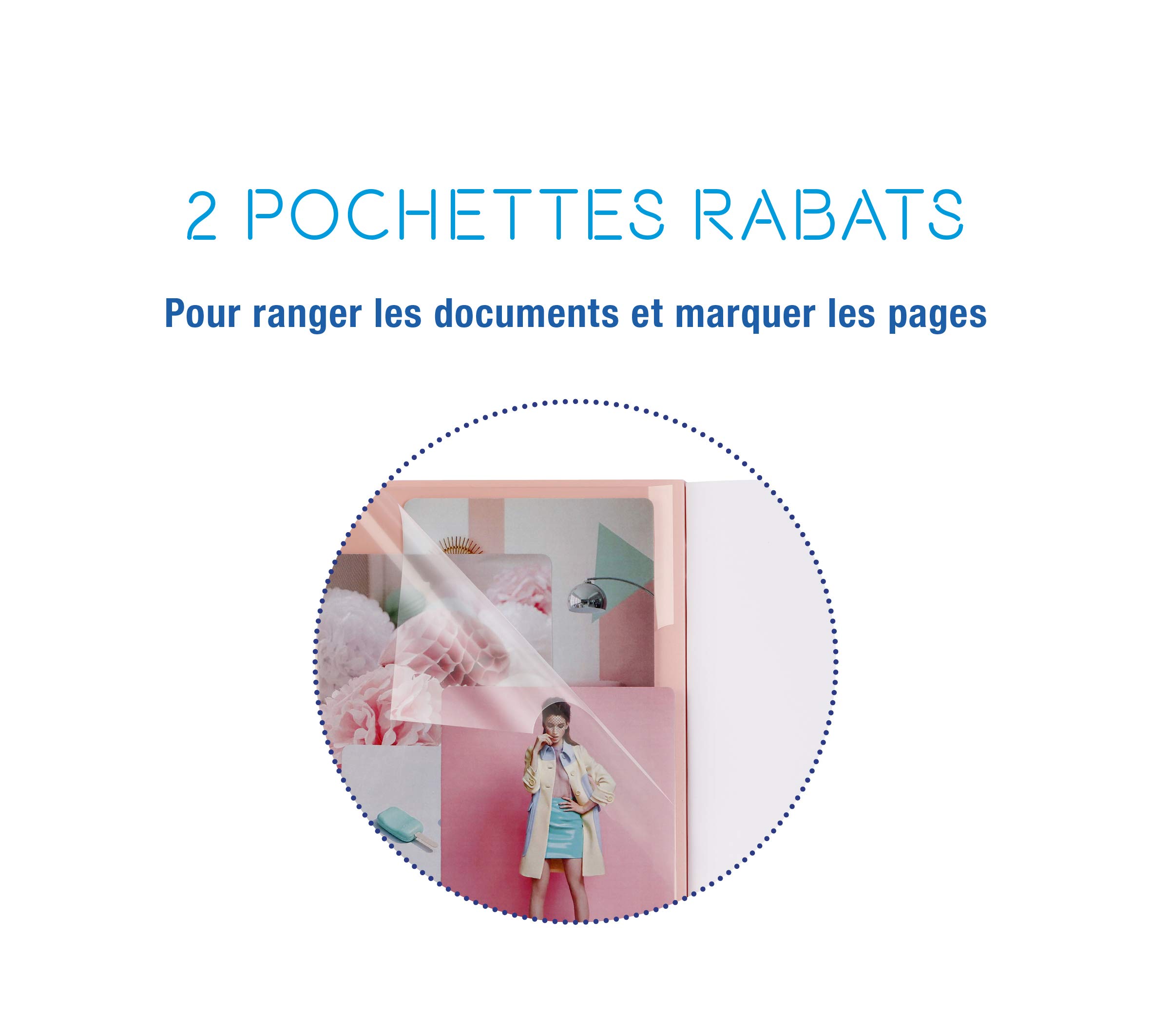 Clairefontaine 981481AMZC - Lote de 5 Cuadernos Grapados Koverbook Blush - 24x32 cm - 96 Páginas Cuadrados - Papel Blanco de 90 g - Cubierta de Polipropileno Opaco - Color Aleatorio