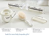 Vista 3 de Stephan Baby Regalos de recuerdo Soporte para certificado de bautismo de bebé grabado, personalizable, 9.5 pulgadas, chapado en plata