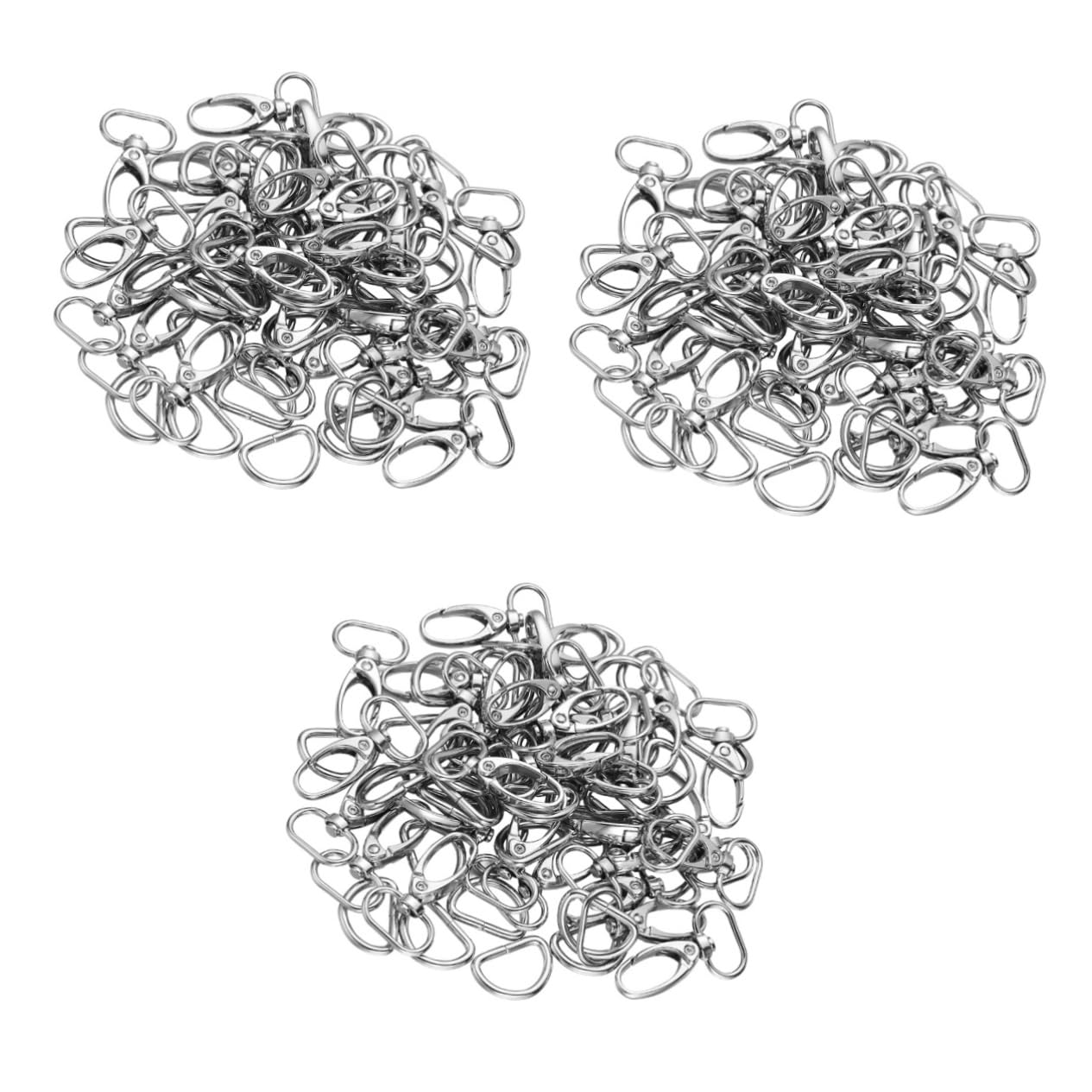 NUOBESTY 3 Stück Karabinerverschlüsse Aus Zinklegierung Für Armbandzubehör Taschenschnalle Glatter Clip Für Einfaches Anbringen Von Schmuck